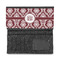 Maroon & White Ladies Wallet - Half Way Open