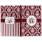 Maroon & White Large Hard Cover Journal - Apvl