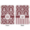 Maroon & White Large Laundry Bag - Front & Back View