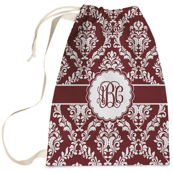 Custom Maroon & White Laundry Bag (Personalized)