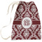 Maroon & White Large Laundry Bag - Front View