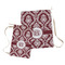 Maroon & White Laundry Bag - Both Bags