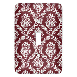 Maroon & White Light Switch Cover (Single Toggle)