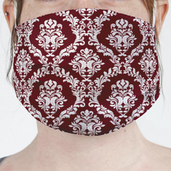 Maroon & White Face Mask Cover