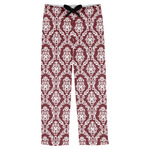 Maroon & White Mens Pajama Pants - S