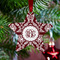 Maroon & White Metal Star Ornament - Lifestyle