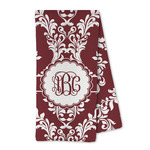 Maroon & White Kitchen Towel - Microfiber (Personalized)