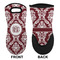 Maroon & White Neoprene Oven Mitt (Front & Back)