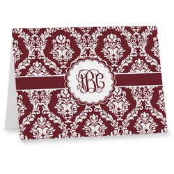 Maroon & White Note cards (Personalized)