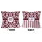 Maroon & White Outdoor Pillow - 18x18