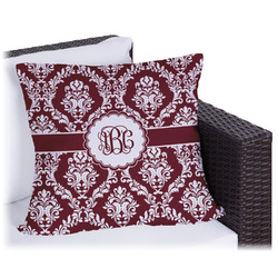 Maroon & White Outdoor Pillow - 18" (Personalized)