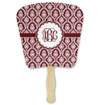 Maroon & White Paper Fan (Personalized)