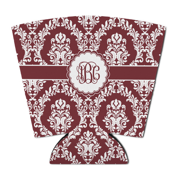 Custom Maroon & White Party Cup Sleeve - with Bottom (Personalized)