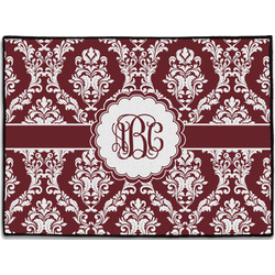 Maroon & White Door Mat - 24"x18" (Personalized)