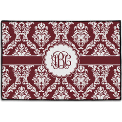 Maroon & White Door Mat - 36"x24" (Personalized)