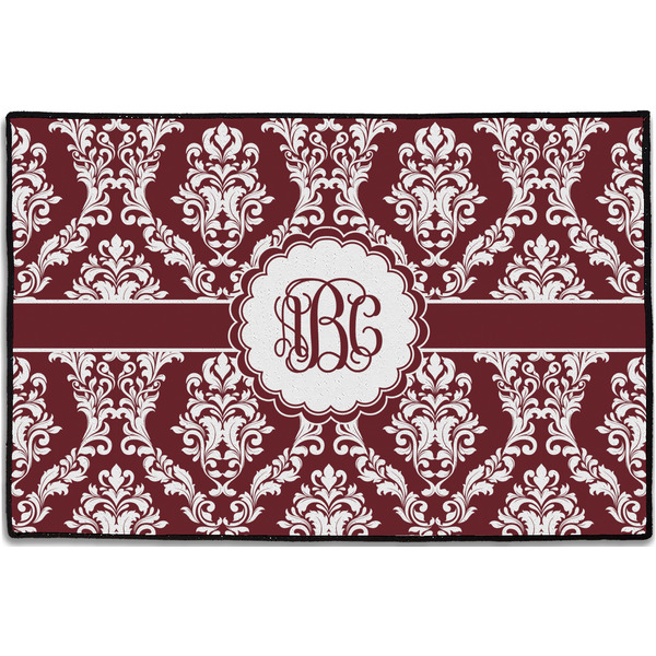 Custom Maroon & White Door Mat - 36"x24" (Personalized)