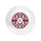 Maroon & White Plastic Party Appetizer & Dessert Plates - Approval