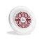 Maroon & White Plastic Party Appetizer & Dessert Plates - Main/Front