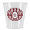 Maroon & White Plastic Shot Glasses - Front/Main