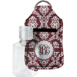 Maroon & White Hand Sanitizer & Keychain Holder - Small (Personalized)