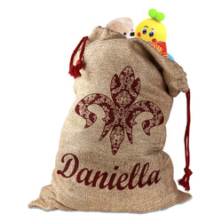 Maroon & White Santa Sack (Personalized)