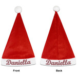 Maroon & White Santa Hat - Front & Back (Personalized)