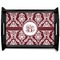 Maroon & White Serving Tray Black Large - Main