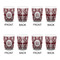 Maroon & White Shot Glass - White - Set of 4 - APPROVAL