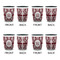 Maroon & White Shot Glassess - Two Tone - Set of 4 - APPROVAL