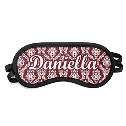 Maroon & White Sleeping Eye Mask - Small (Personalized)