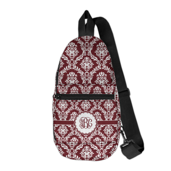 Custom Maroon & White Sling Bag (Personalized)