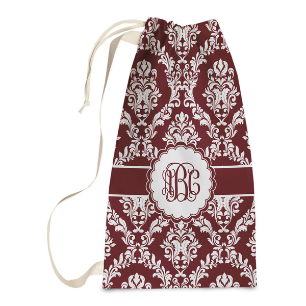 Custom Maroon & White Laundry Bags - Small (Personalized)