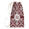 Maroon & White Small Laundry Bag - Front View