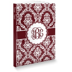 Maroon & White Softbound Notebook - 7.25" x 10" (Personalized)