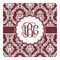 Maroon & White Square Decal - XLarge (Personalized)