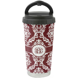Maroon & White Stainless Steel Coffee Tumbler (Personalized)