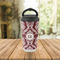 Maroon & White Stainless Steel Travel Cup Lifestyle