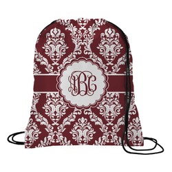 Maroon & White Drawstring Backpack - Small (Personalized)