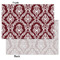 Maroon & White Tissue Paper - Heavyweight - Small - Front & Back