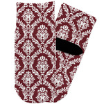 Maroon & White Toddler Ankle Socks