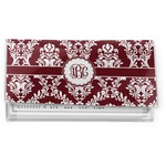 Maroon & White Vinyl Checkbook Cover (Personalized)