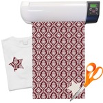 Maroon & White Heat Transfer Vinyl Sheet (12"x18")