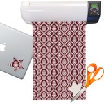 Maroon & White Sticker Vinyl Sheet (Permanent)