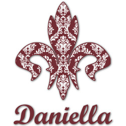 Maroon & White Graphic Decal - Large (Personalized)