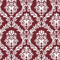 Maroon & White Wallpaper & Surface Covering (Water Activated 24"x 24" Sample)