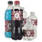 Maroon & White Water Bottle Label - Multiple Bottle Sizes