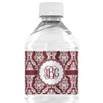 Maroon & White Water Bottle Labels - Custom Sized (Personalized)