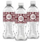 Maroon & White Water Bottle Labels - Front View