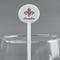 Maroon & White White Plastic 5.5" Stir Stick - Round - Main