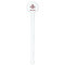 Maroon & White White Plastic 7" Stir Stick - Round - Single Stick